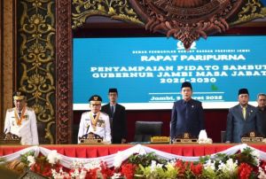 DPRD Gelar Rapat Paripurna Penyampaian Pidato Perdana Gubernur-Wagub Jambi 2025-2030 