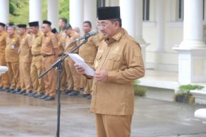 Pemkab Tanjab Barat Gelar Apel Gabungan Usai Lebaran Idul Fitri 1446 H/2025 