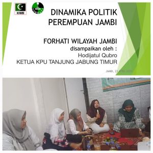 Ketua KPU Tanjabtim Bahas Dinamika Politik Perempuan Jambi di Acara Silaturahmi Forhati