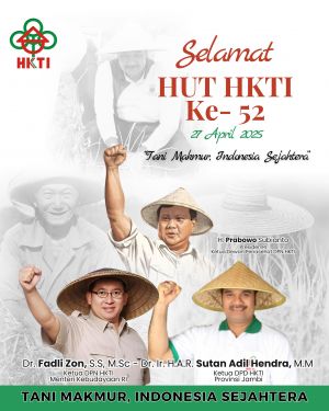 Tasyakuran HUT Ke 52 HKTI, SAH Tegaskan Tekad Prabowo Sejahterakan Petani