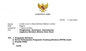 Operasional Angkutan Batubara Jalur Darat Dihentikan Sementara, Ini Alasannya