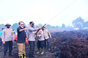 Kapolda Jambi Tinjau Lokasi Karhutla di Desa Gambut Jaya