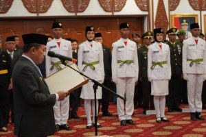 Al Haris Kukuhkan 54 Anggota Paskibraka Provinsi Jambi