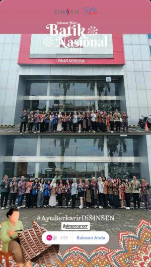 Sinsen Group Rayakan Hari Batik Nasional, Ajak Karyawan Lestarikan Budaya Indonesia Lewat Media Sosi