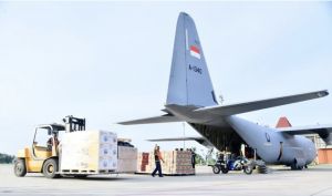 Pesawat TNI AU - Hercules A400 Diterbangkan, Kirim Bantuan Presiden RI Wilayah Terdampak Bencana