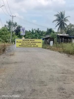 Perhatian! Jalan Eks Pembuangan Sampah Pematang Gajah Ditutup Total Untuk Pengaspalan