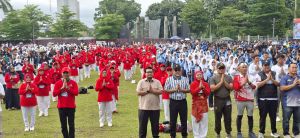 Pecah Rekor MURI! Lapangan Kantor Gubernur Jambi 'Bergetar',Peserta Senam Melayu Nusantara Membludak