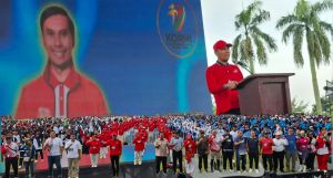 Orasi Membakar Semangat Edi-P 5.000 Peserta Senam Melayu Nusantara, Guncang Dunia Lewat Rekor Muri!