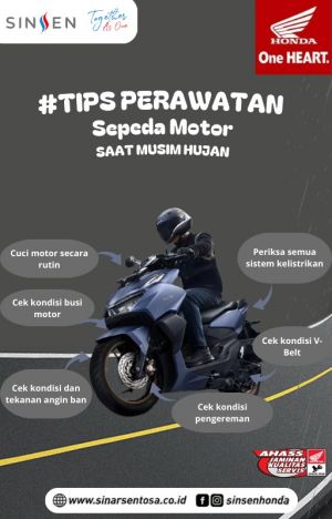 Musim Hujan Tiba, Saatnya Cek Motor di Ahass Bersama Honda