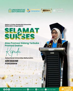 UBR Jambi Rayakan Keberhasilan Dr Arifarahmi, M.Keb dalam Sidang Promosi Doktor 