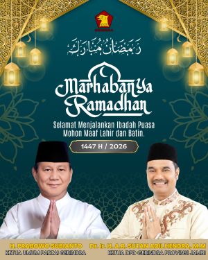 Ketua DPD Partai Gerindra Provinsi Jambi, SAH Ucapkan Marhaban Ya Ramadhan