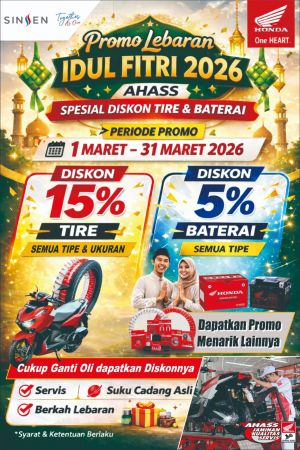 Rayakan Idul Fitri dengan Motor Prima, AHASS Jambi Tebar Diskon Spesial