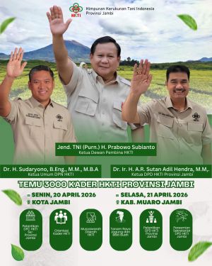 HKTI Jambi Gaungkan Gerakan Tani Makmur, SAH: Pilar Ketahanan Pangan & Energi Menuju Indonesia Emas