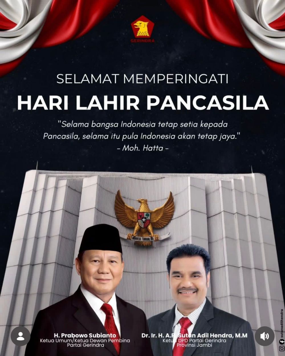 Hari Kesaktian Pancasila, SAH Ajak Generasi Muda Amalkan Nilai-Nilai Pancasila