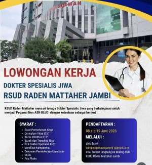 GEGER! RSUD Raden Mattaher Jambi Mendadak Cari 'Penyembuh Jiwa'? Ini Faktanya