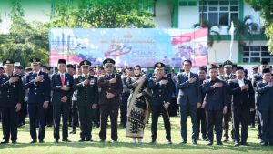 Bupati Fadhil Arief Hadiri Upacara Hari Bhayangkara Ke-80 di Lapangan Alun-Alun Batang Hari