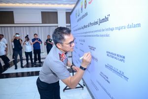 Polda Jambi Perkuat Sinergi Lintas Sektoral, Deklarasikan Strategi Bersama Berantas Geng Motor