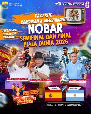 Sambut Final Piala Dunia 2026, Pemprov Jambi dan TVRI Gelar Nobar Seru Bertabur Hadiah