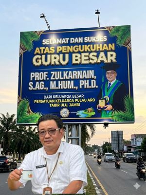 Harun Ucapkan Selamat atas Pengukuhan Prof Zulkarnain sebagai Guru Besar UIN STS Jambi