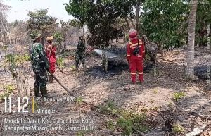 Kualitas Udara Muaro Jambi Memburuk, 10 HA Karhutla di Pematang Gajah Berhasil Dipadamkan