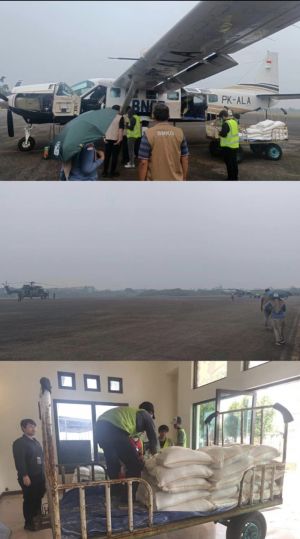 Atasi Karhutla di Jambi, Tim Gabungan Tabur 1 Ton Garam Lewat Operasi Modifikasi Cuaca