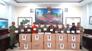 Danrem 042/Gapu Salurkan 25 Ribu Masker Bantuan Presiden