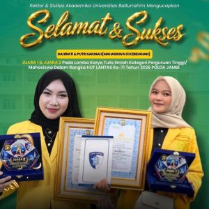 Bukan Cuma Soal Medis: Dua Mahasiswi Kebidanan UBR Sabet Juara Karya Tulis Ilmiah Polda Jambi