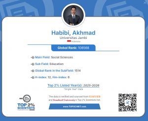 Prof. Akhmad Habibi Kembali Masuk 2% Ilmuwan Dunia